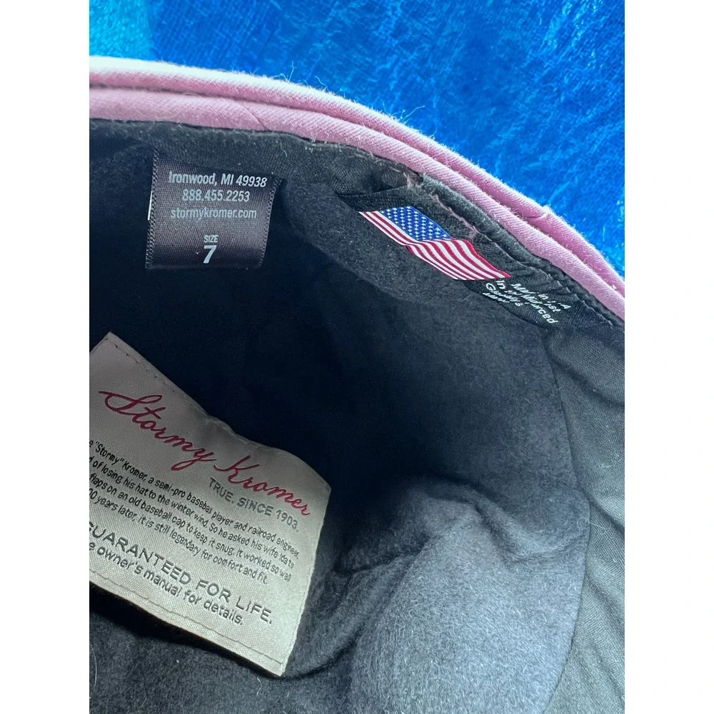 Gorpcore Womens Stormy Kromer Petal Cap Wool Hat Size 7 Gray Pink